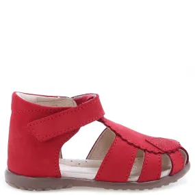 (2206-13) Emel red closed sandals