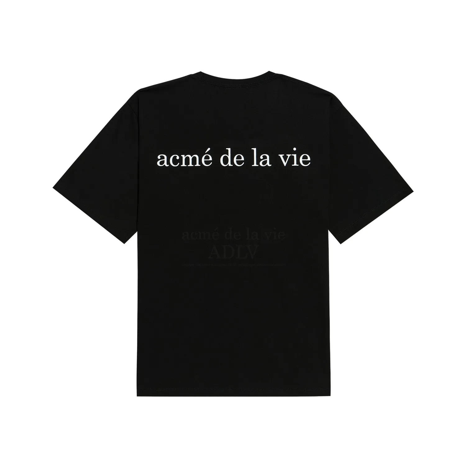 acmé de la vie (ADLV) Baby Face Short Sleeve T-Shirt Black Donuts 1R