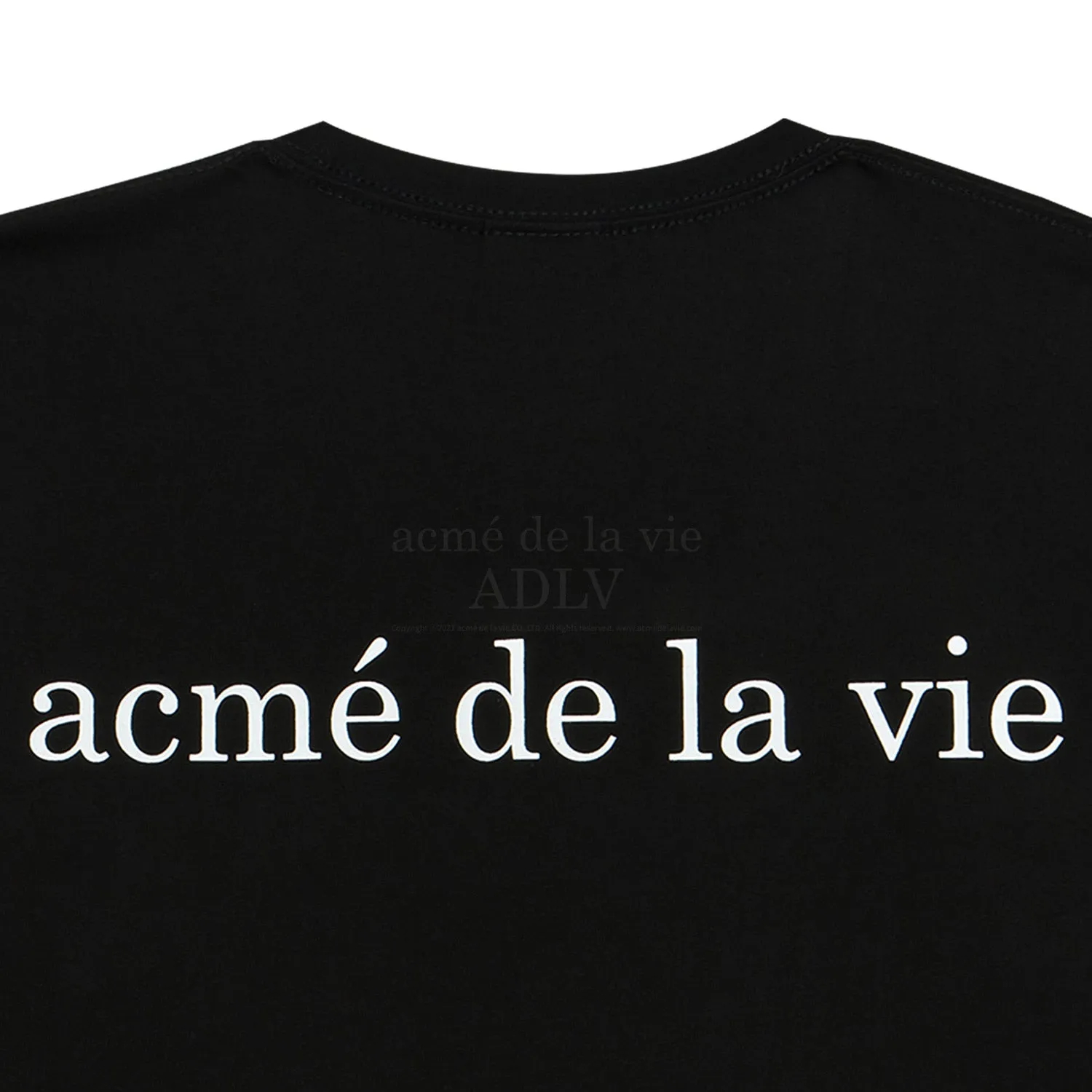 acmé de la vie (ADLV) Baby Face Short Sleeve T-Shirt Black Donuts 1R