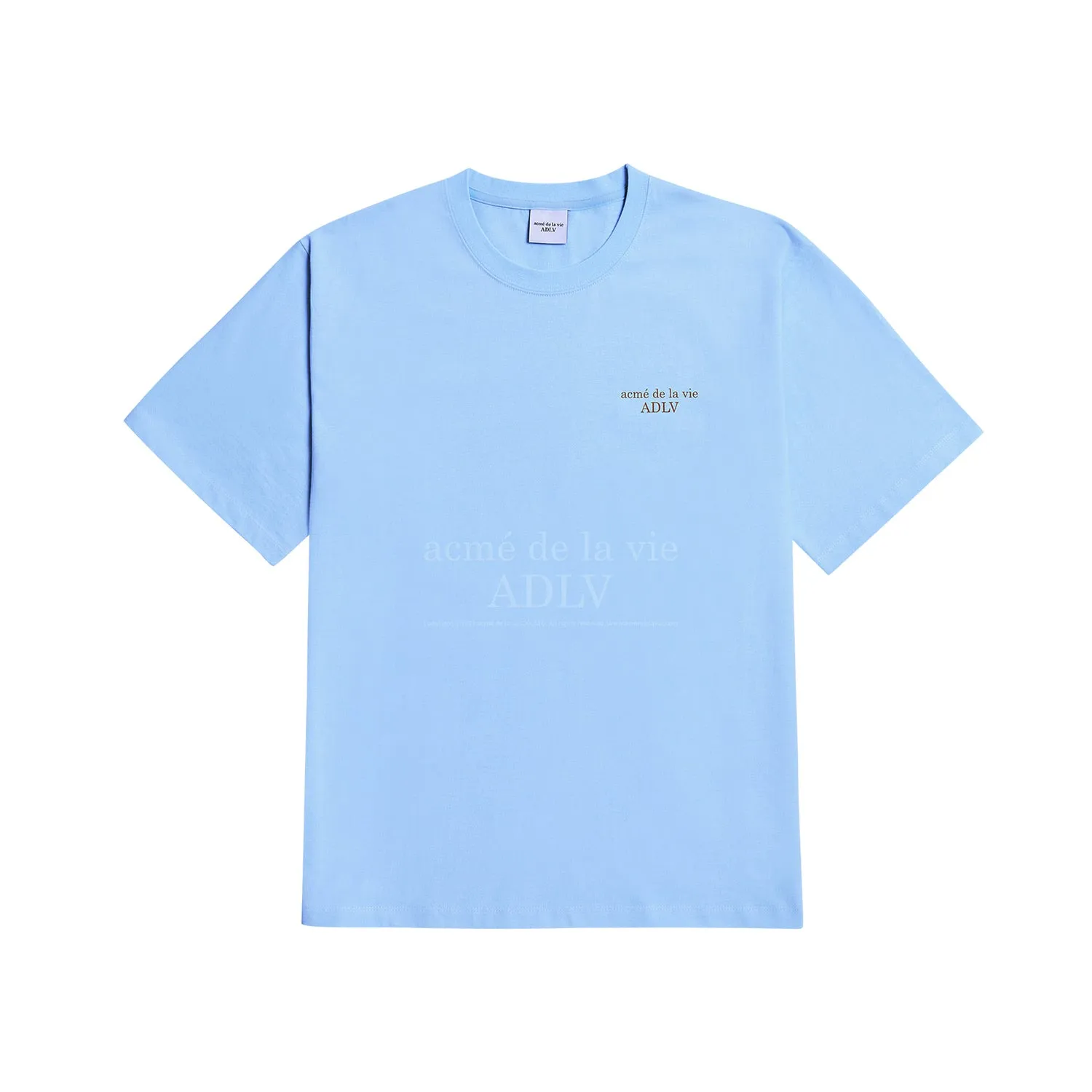 acmé de la vie (ADLV) Glossy Basic Logo Short Sleeve T-Shirt 2 Sky Blue