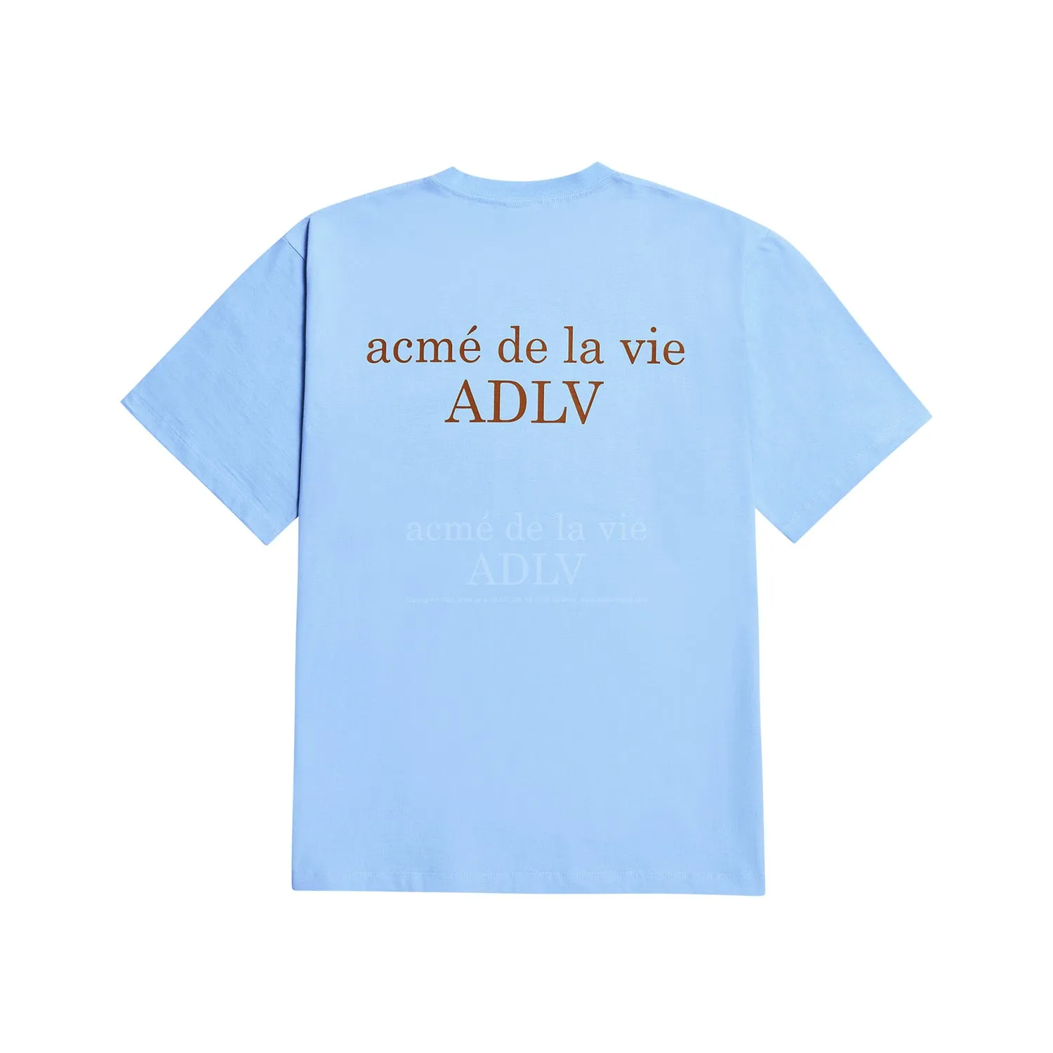 acmé de la vie (ADLV) Glossy Basic Logo Short Sleeve T-Shirt 2 Sky Blue