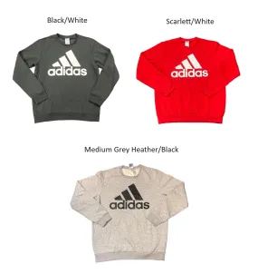 Adidas Men's Essentials Soft Fleece Big Logo Crewneck Sweatshirt