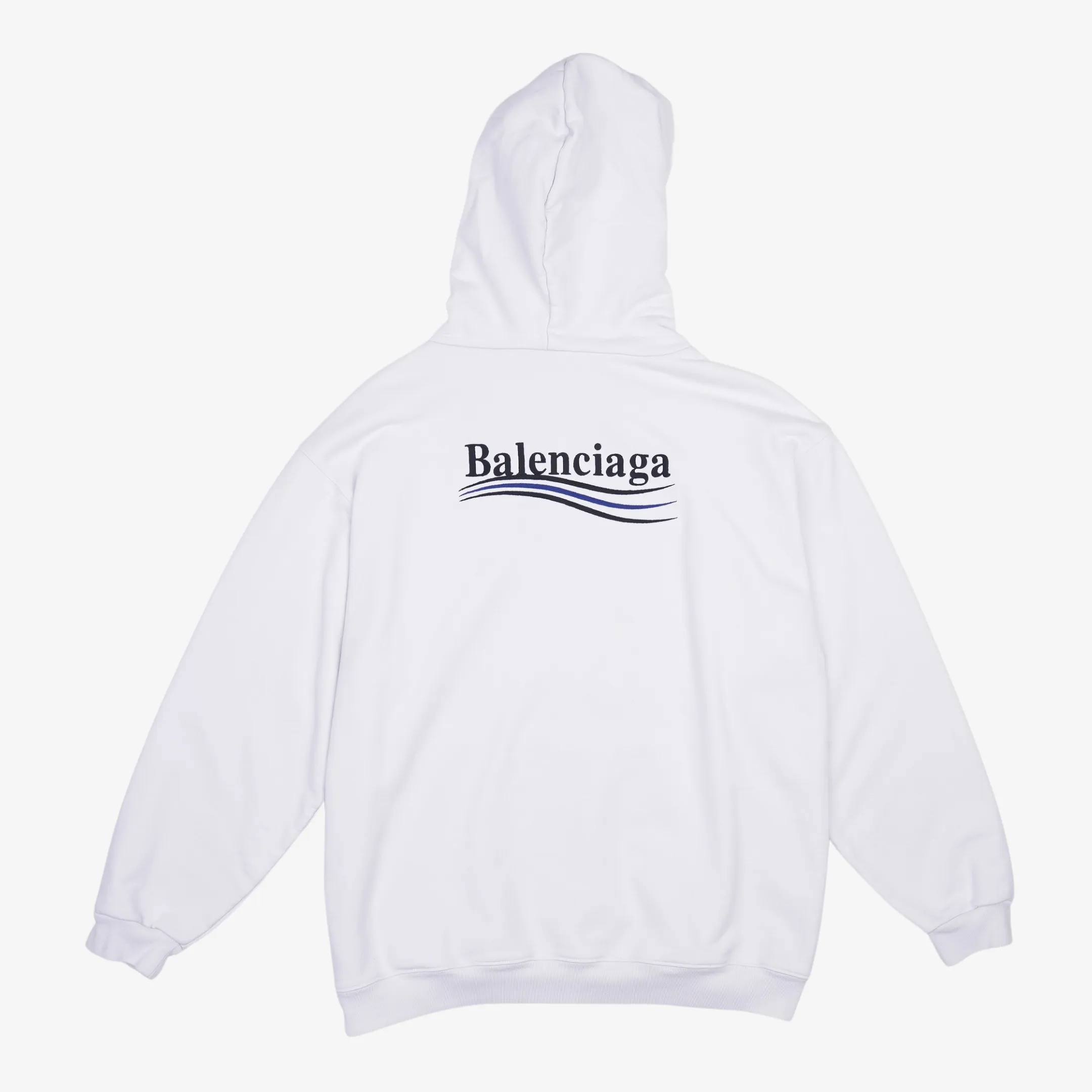 Balenciaga Mens Political Hoodie White L