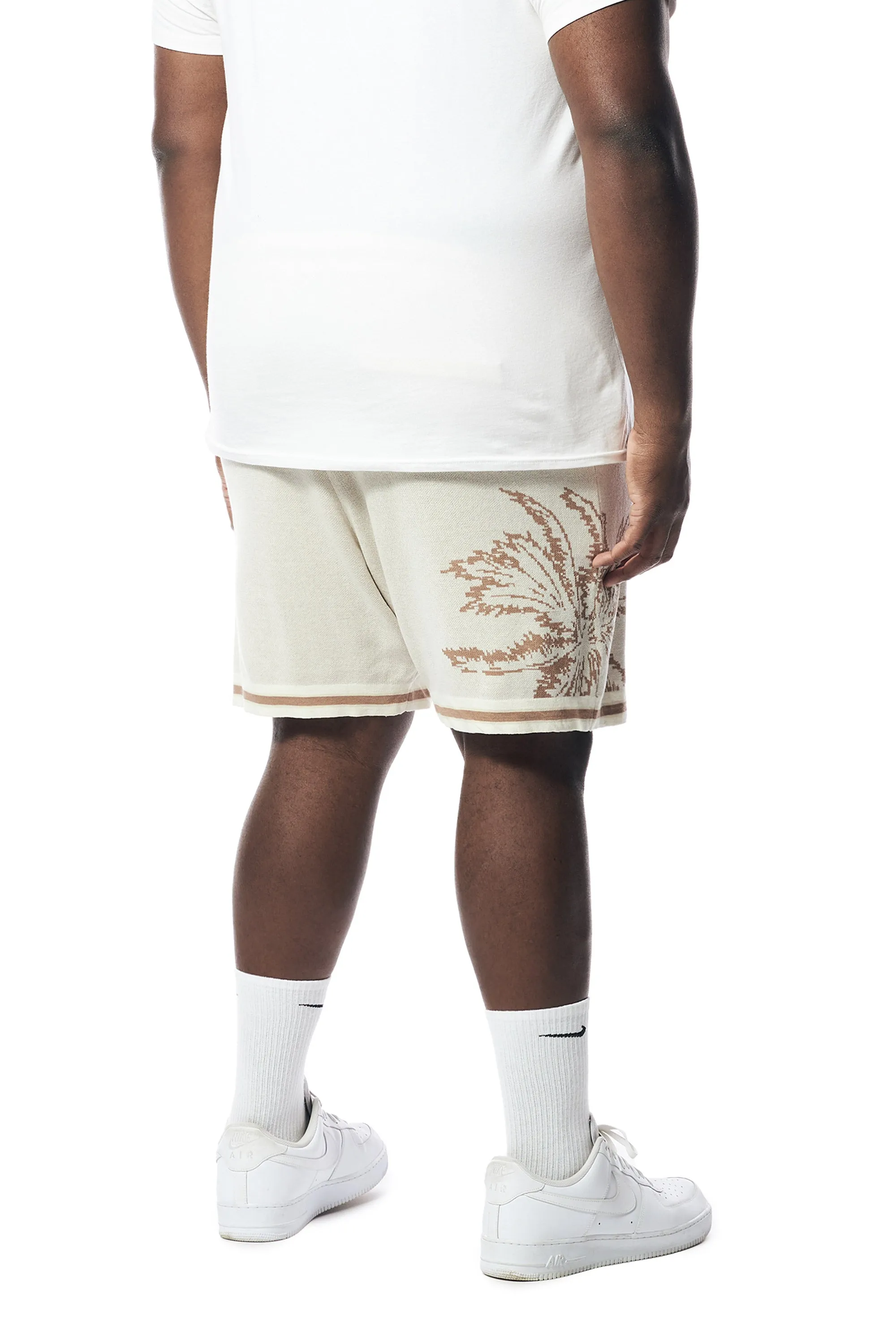 Big and Tall - Varsity Knit Jacquard Resort Shorts - Ecru