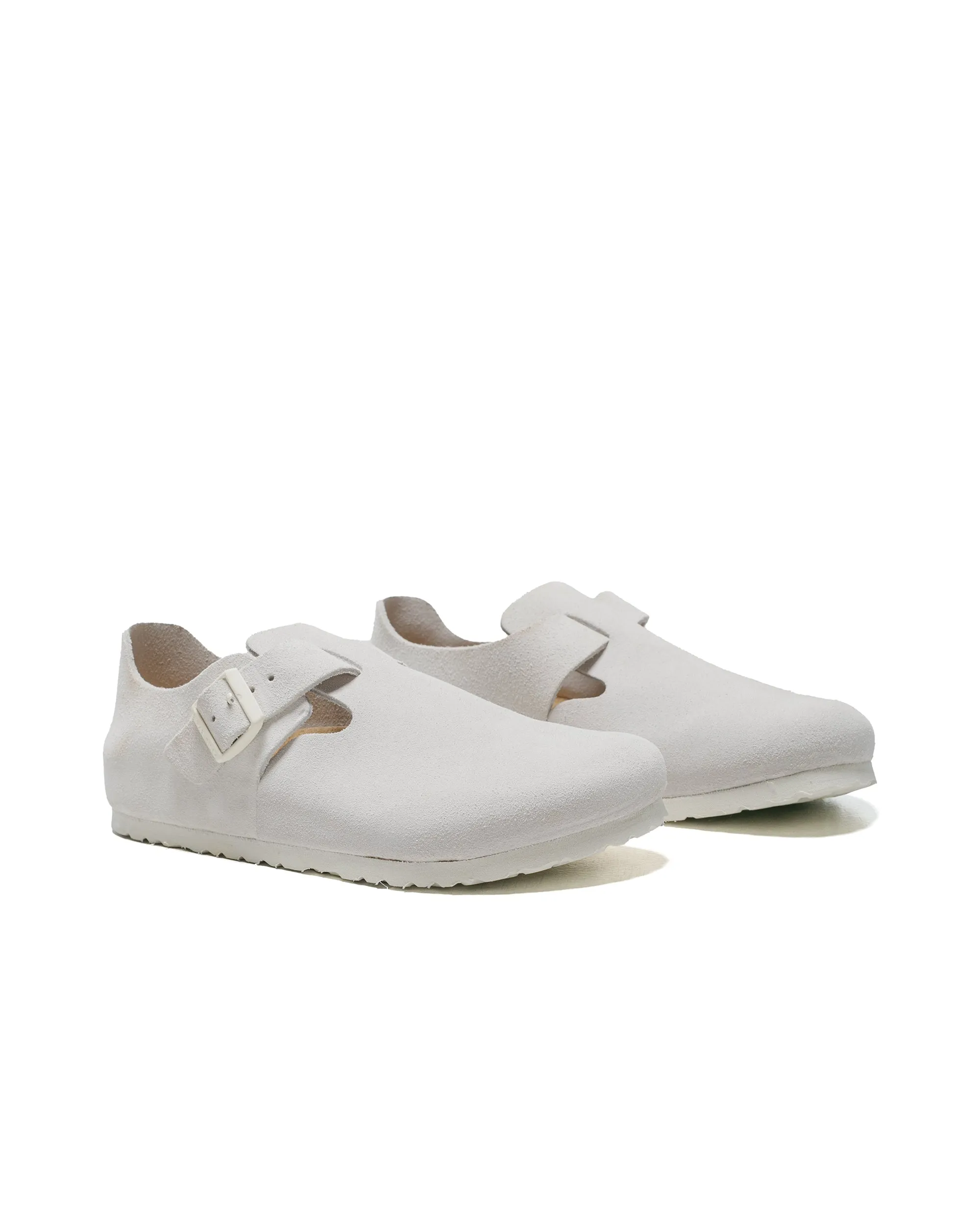 Birkenstock London Antique White Suede