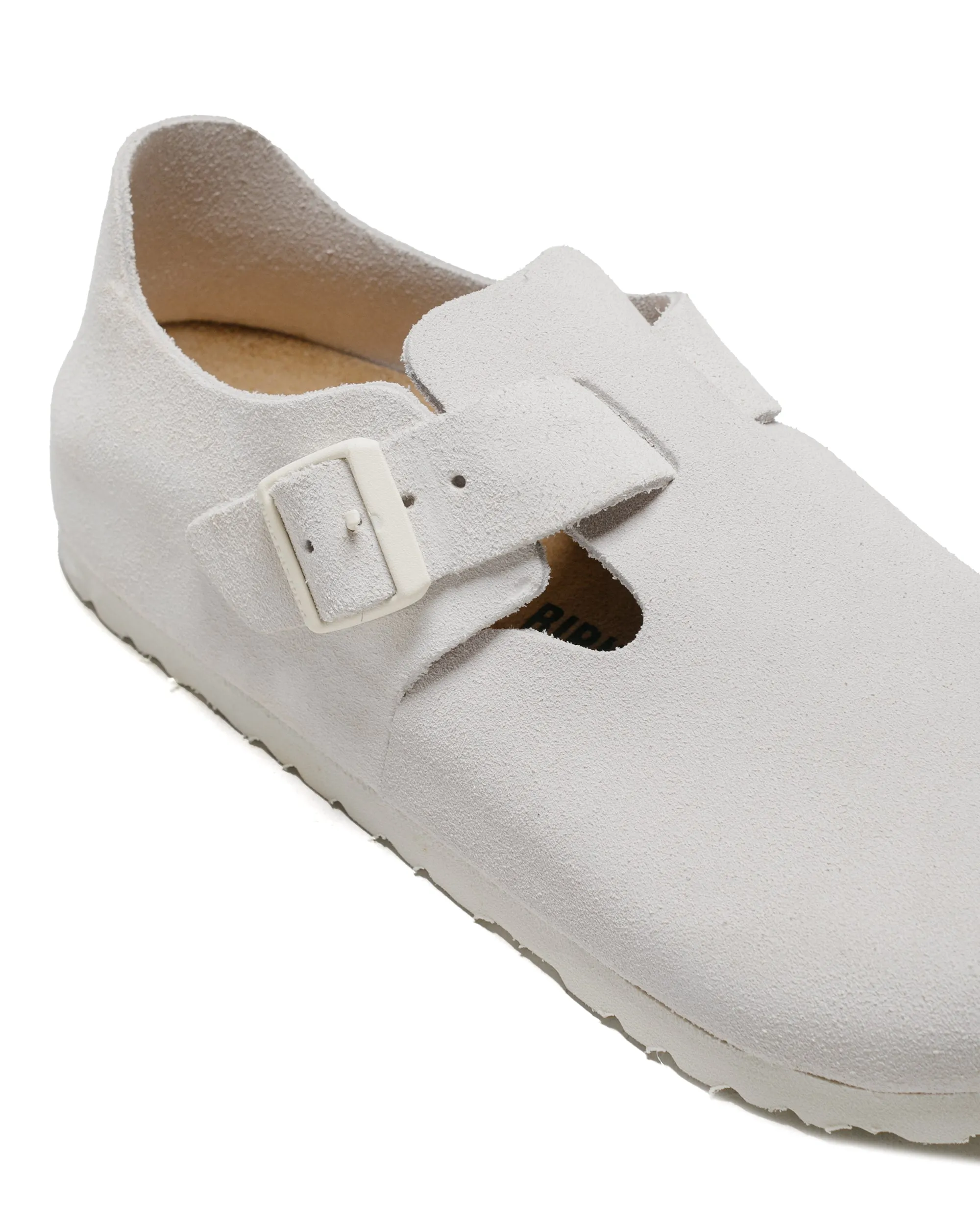 Birkenstock London Antique White Suede