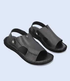 BM4589-BLACK-Men Sandal