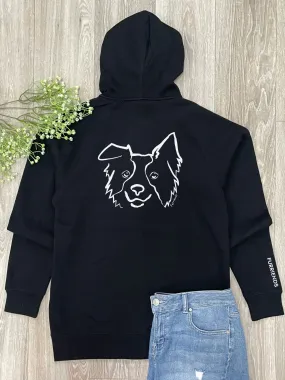 Border Collie Zip Front Hoodie