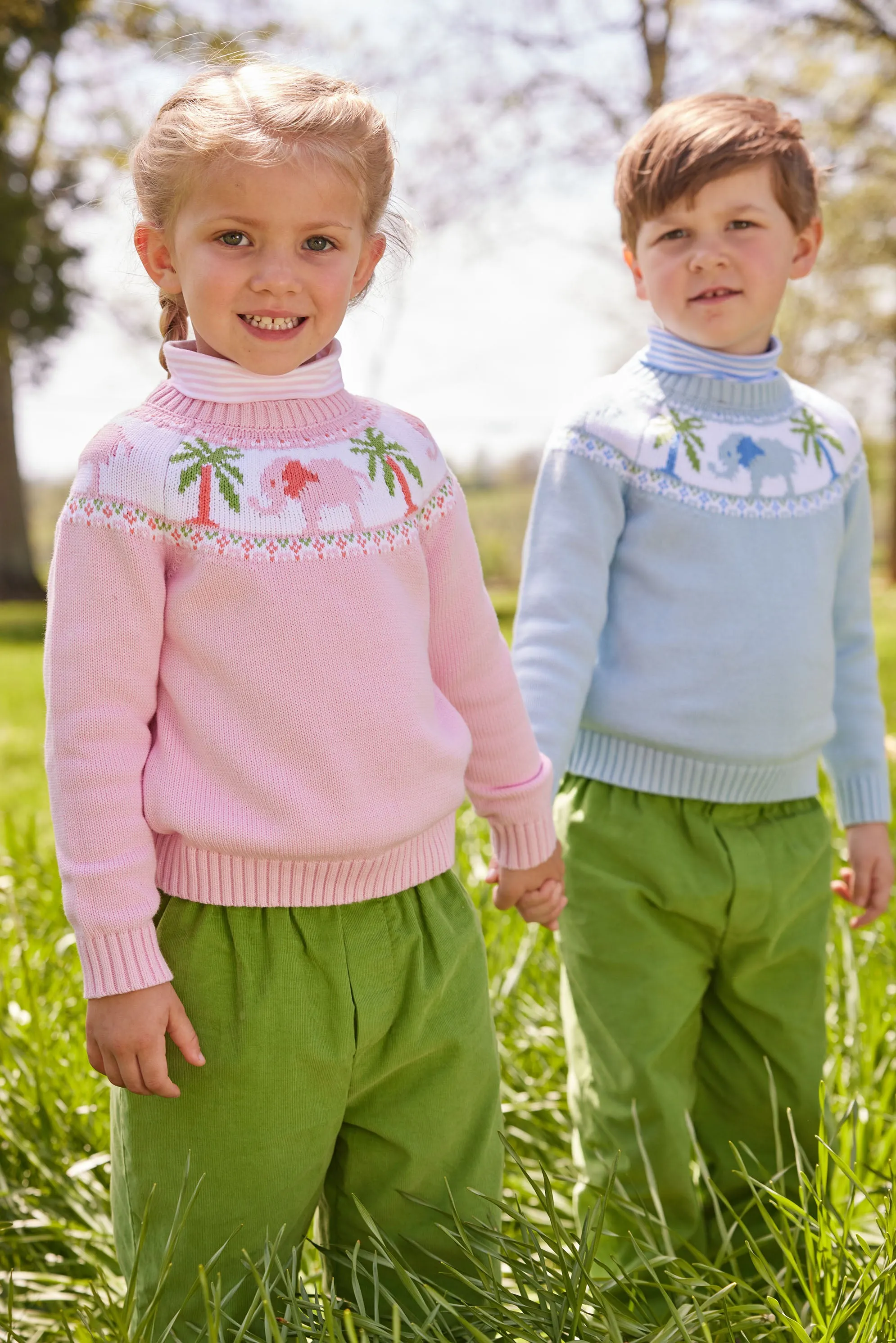 Boy Elephant Fair Isle Sweater