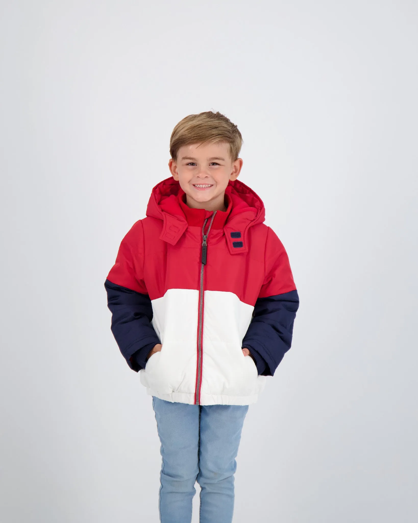 Boys Colorblocked Puffer Jacket