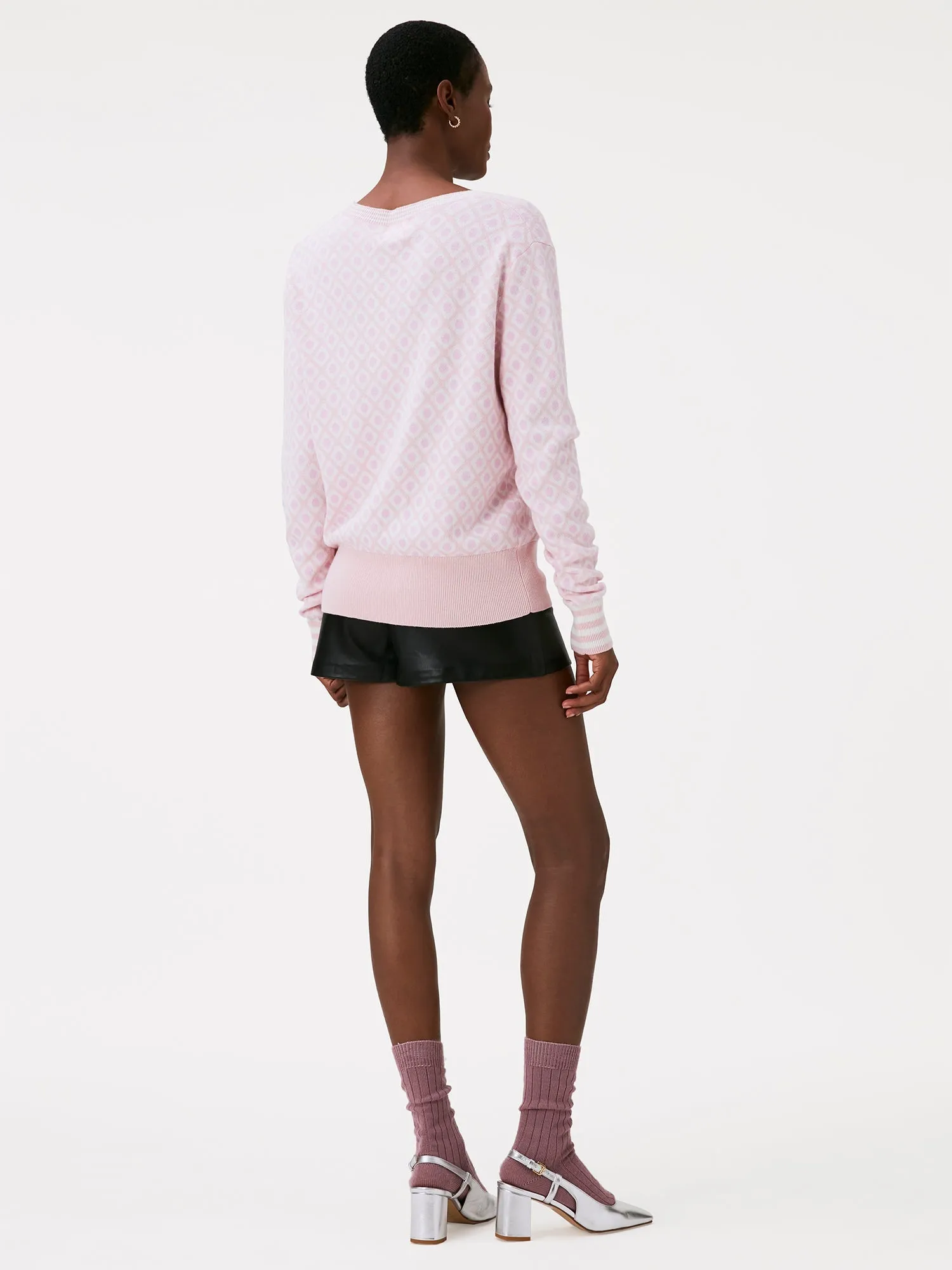 Brodie Mini Argyle Cardigan | Rose