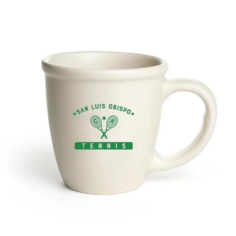 Ceramic White Morning Mug Printed with a Customizable TOWN SPORT COLLECTION Design