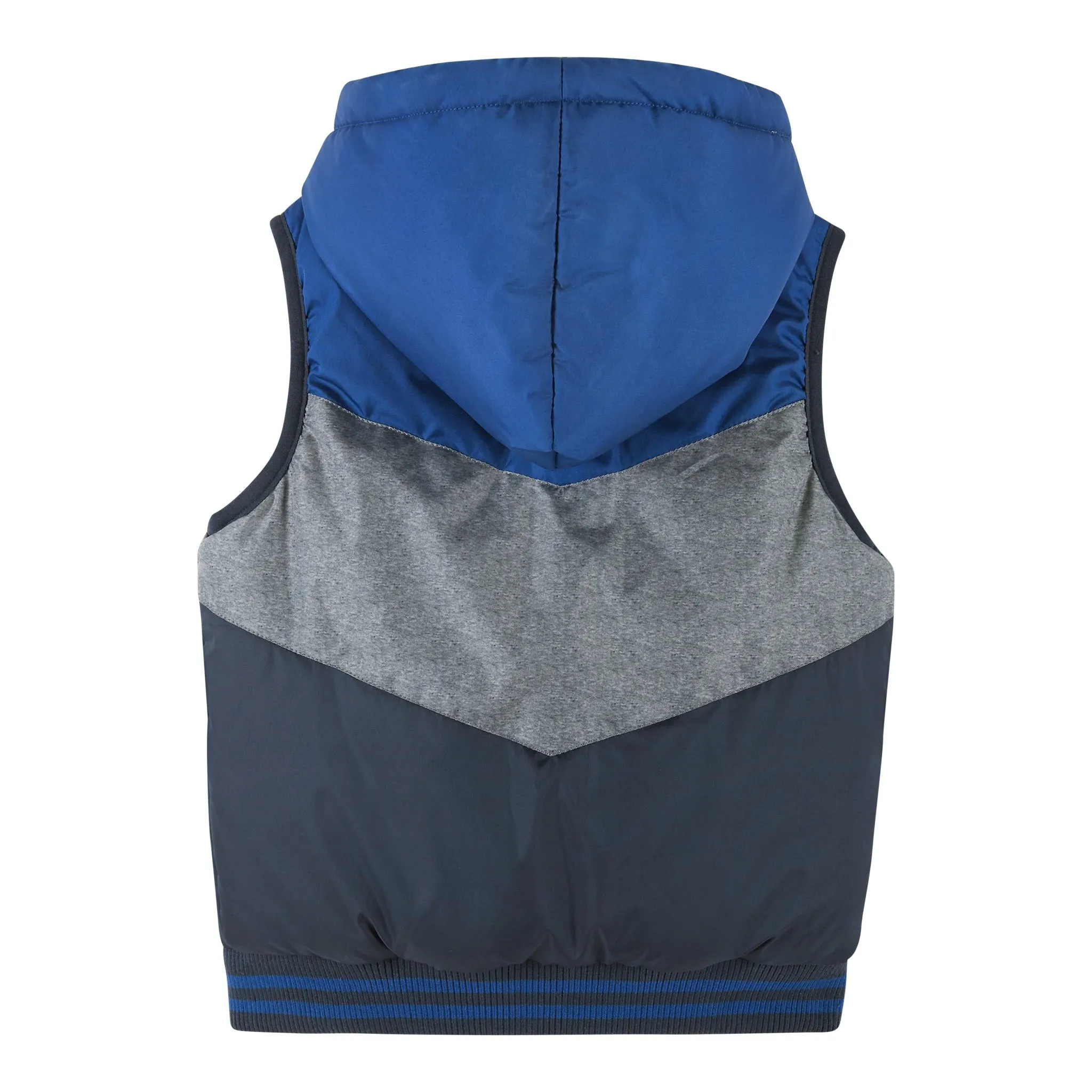 Colorblocked Reversible Hoodie Vest