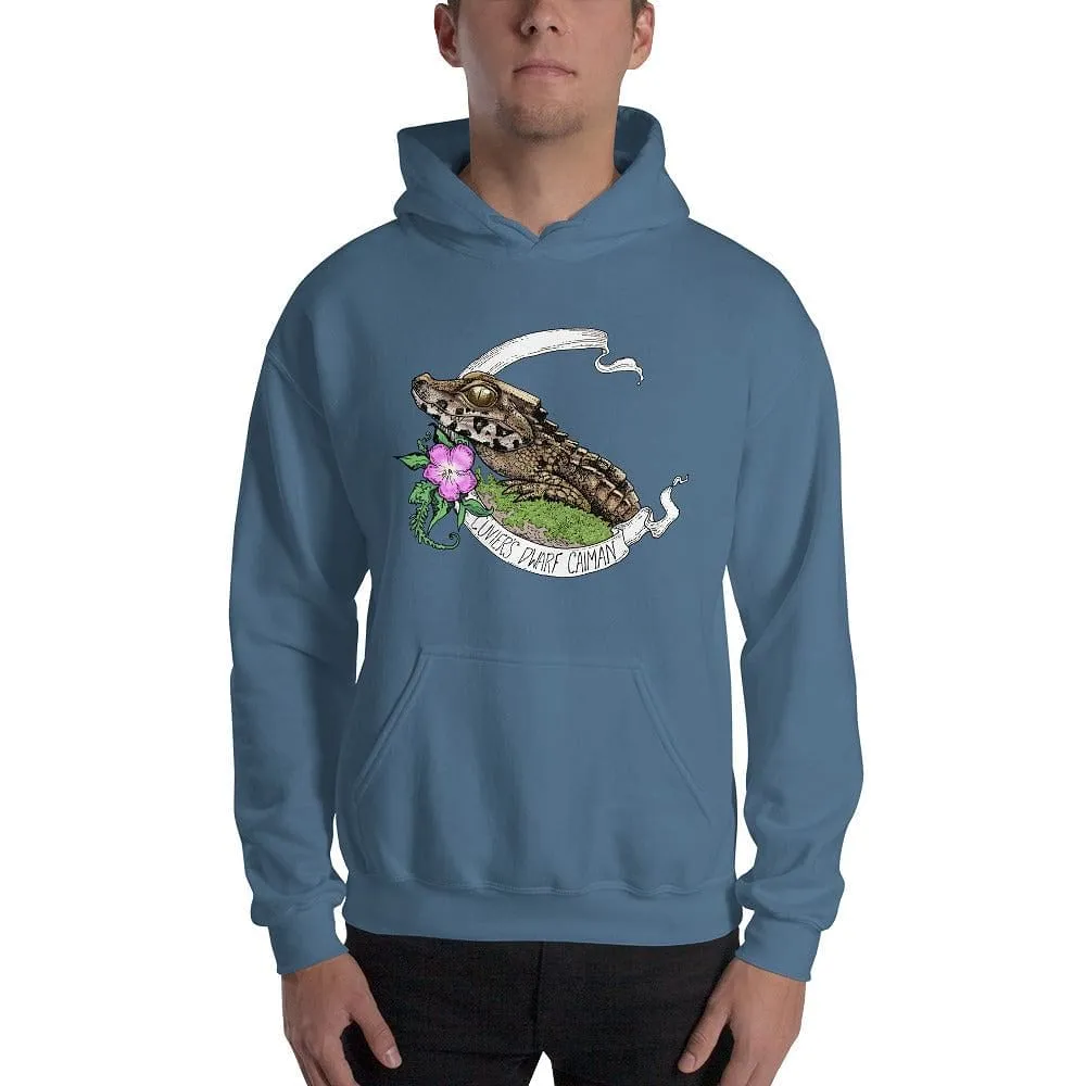 Cuviers Dwarf Caiman Hoodie, Lizard Reptile Gift Pullover