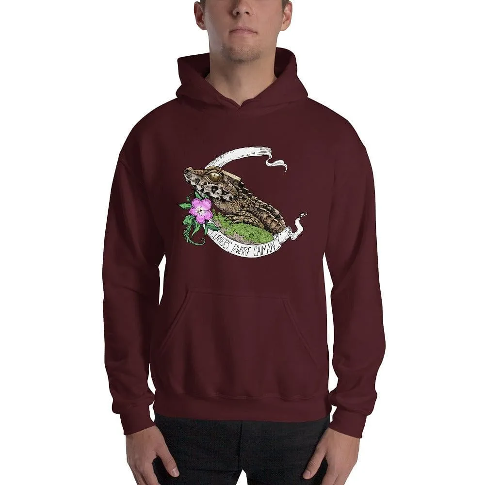 Cuviers Dwarf Caiman Hoodie, Lizard Reptile Gift Pullover