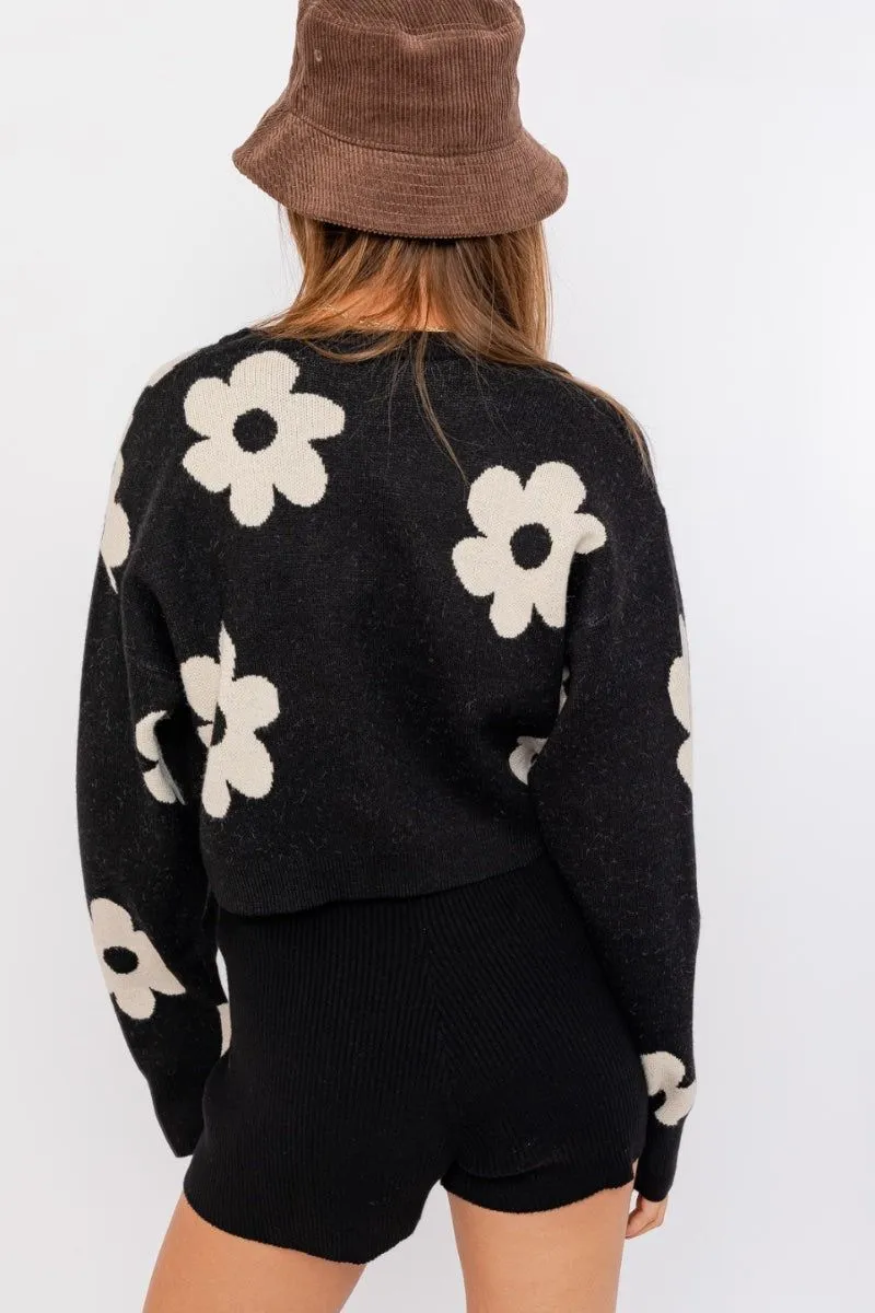 Daisy Cropped Sweatshirt