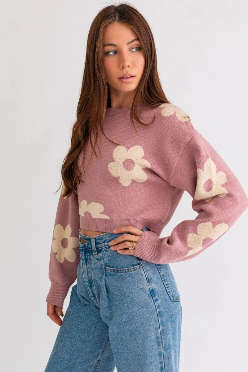 Daisy Cropped Sweatshirt