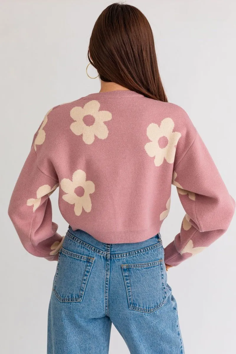 Daisy Cropped Sweatshirt