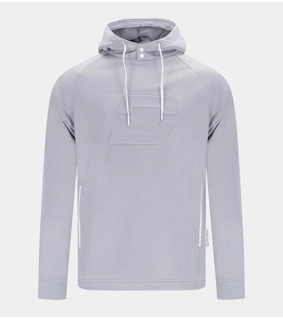 EMBOSSED HOODIE - GREY