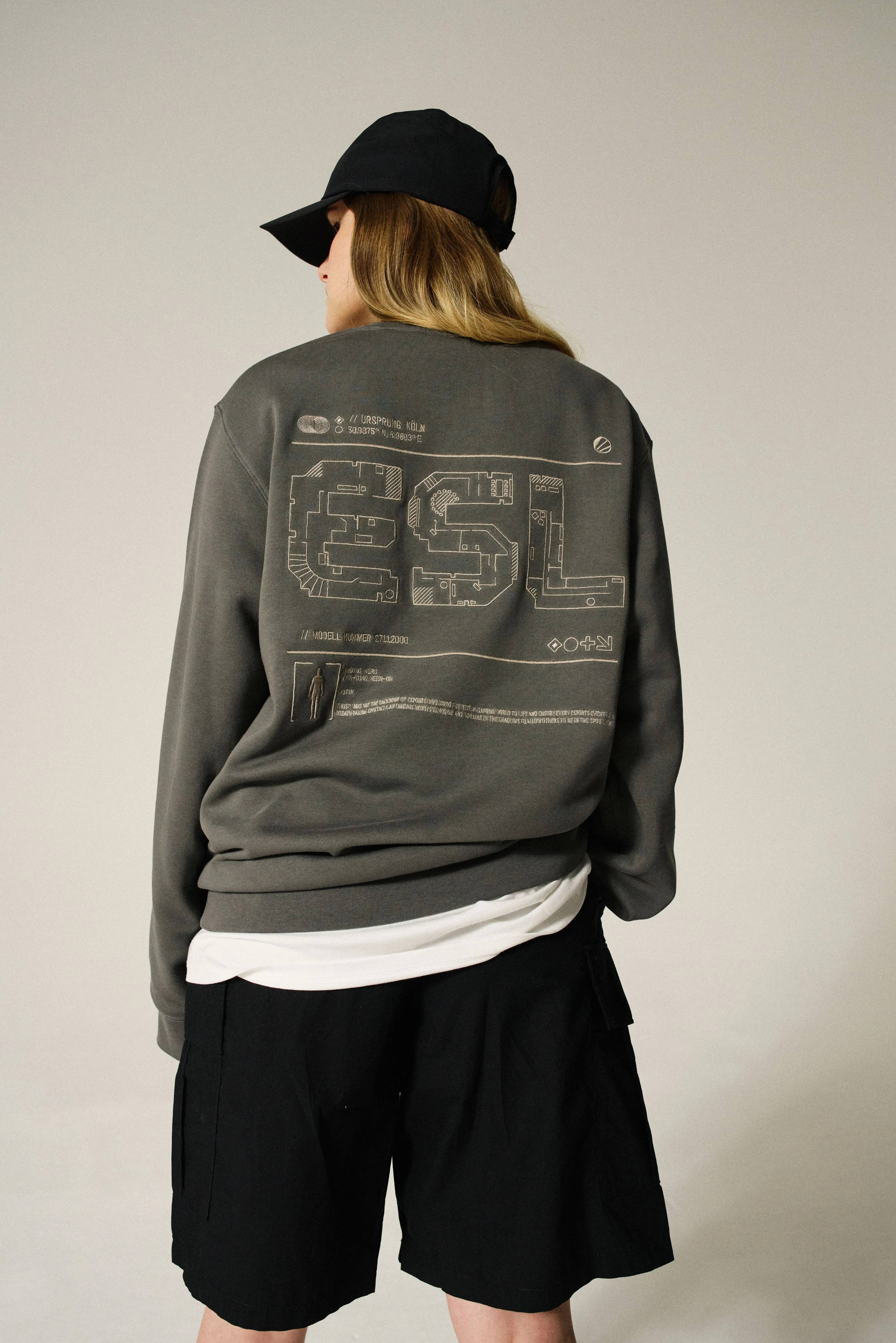 ESL Unsung Heroes Map Sweatshirt Pewter