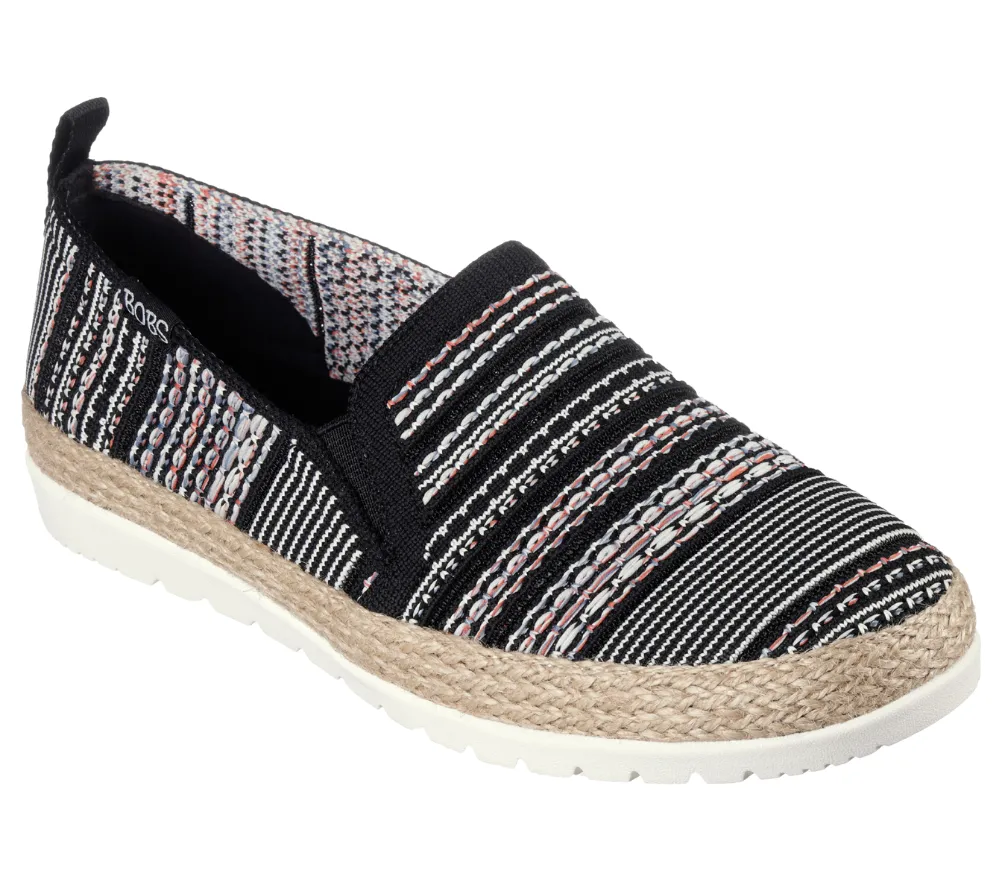 Espadrile sport, dama, SKECHERS ISLAND MUSE 113982-BKMT negru, textil