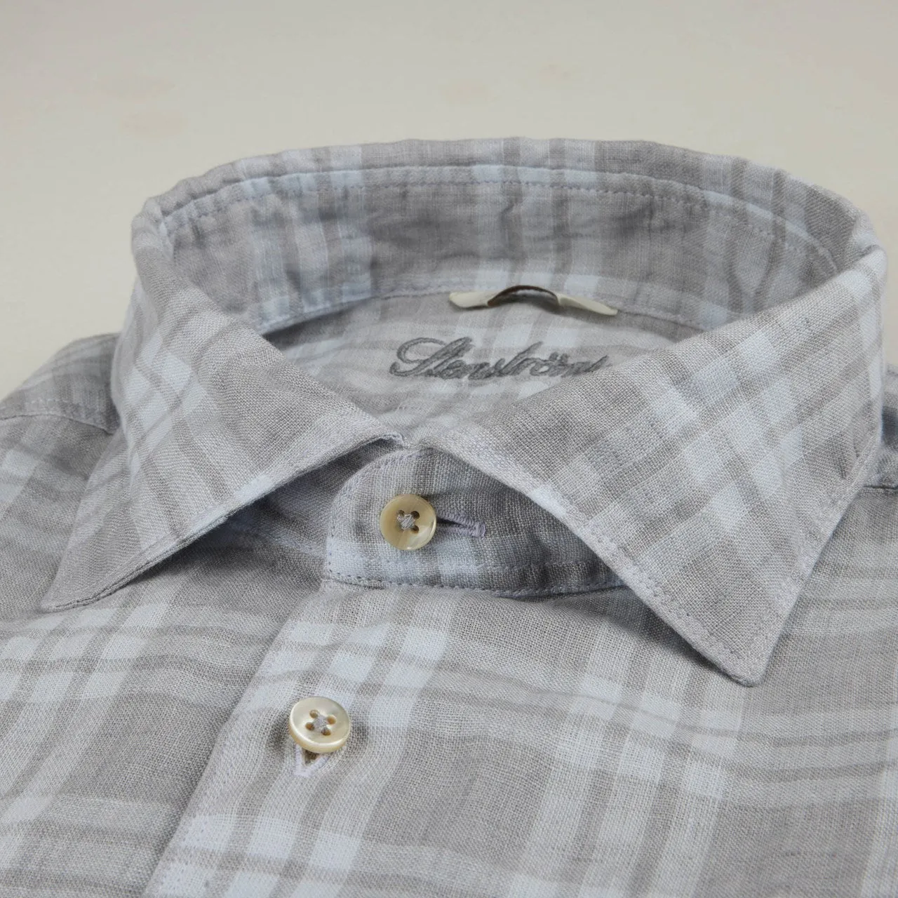 Fitted Body - Checked Linen Shirt