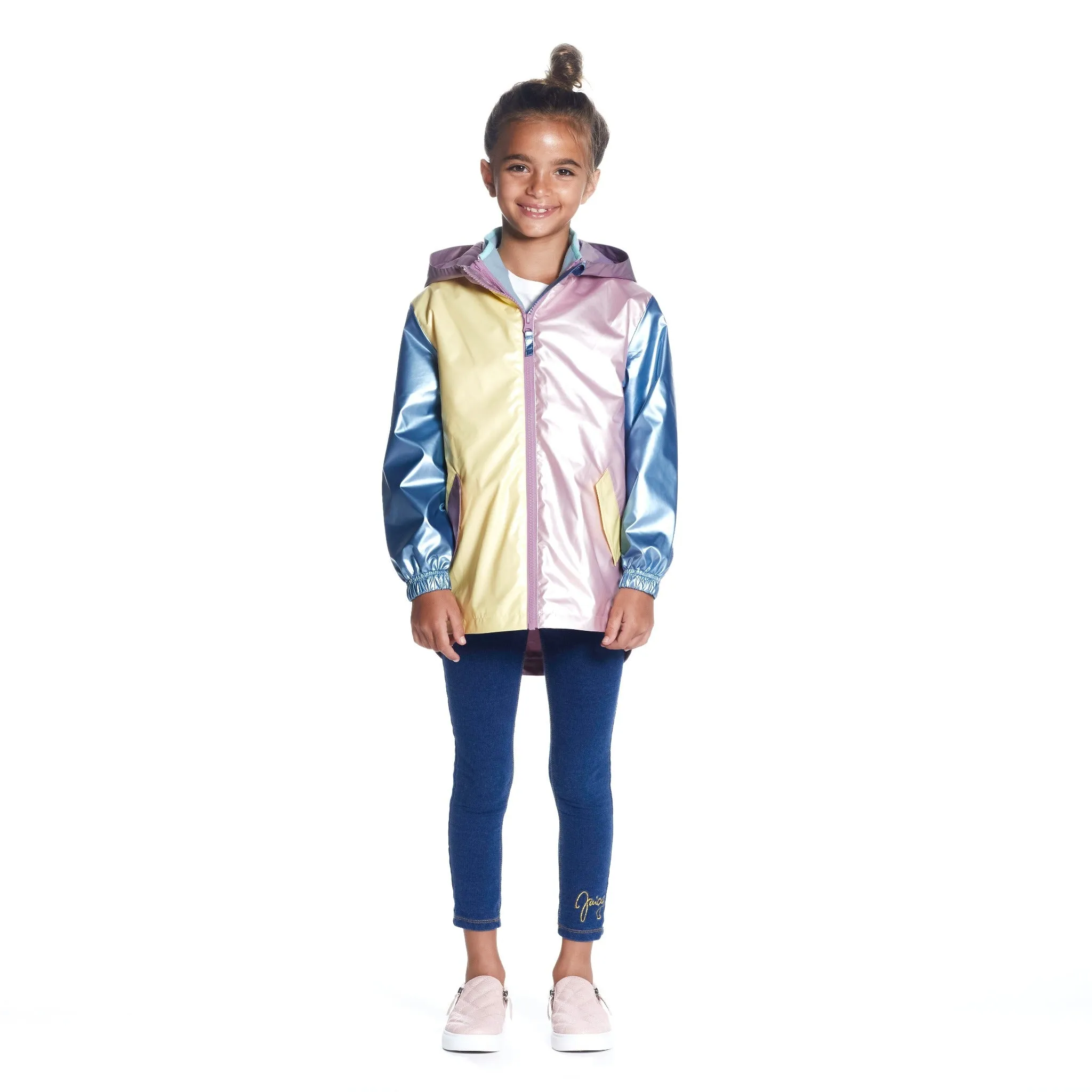 Girls Aqua Windbreaker