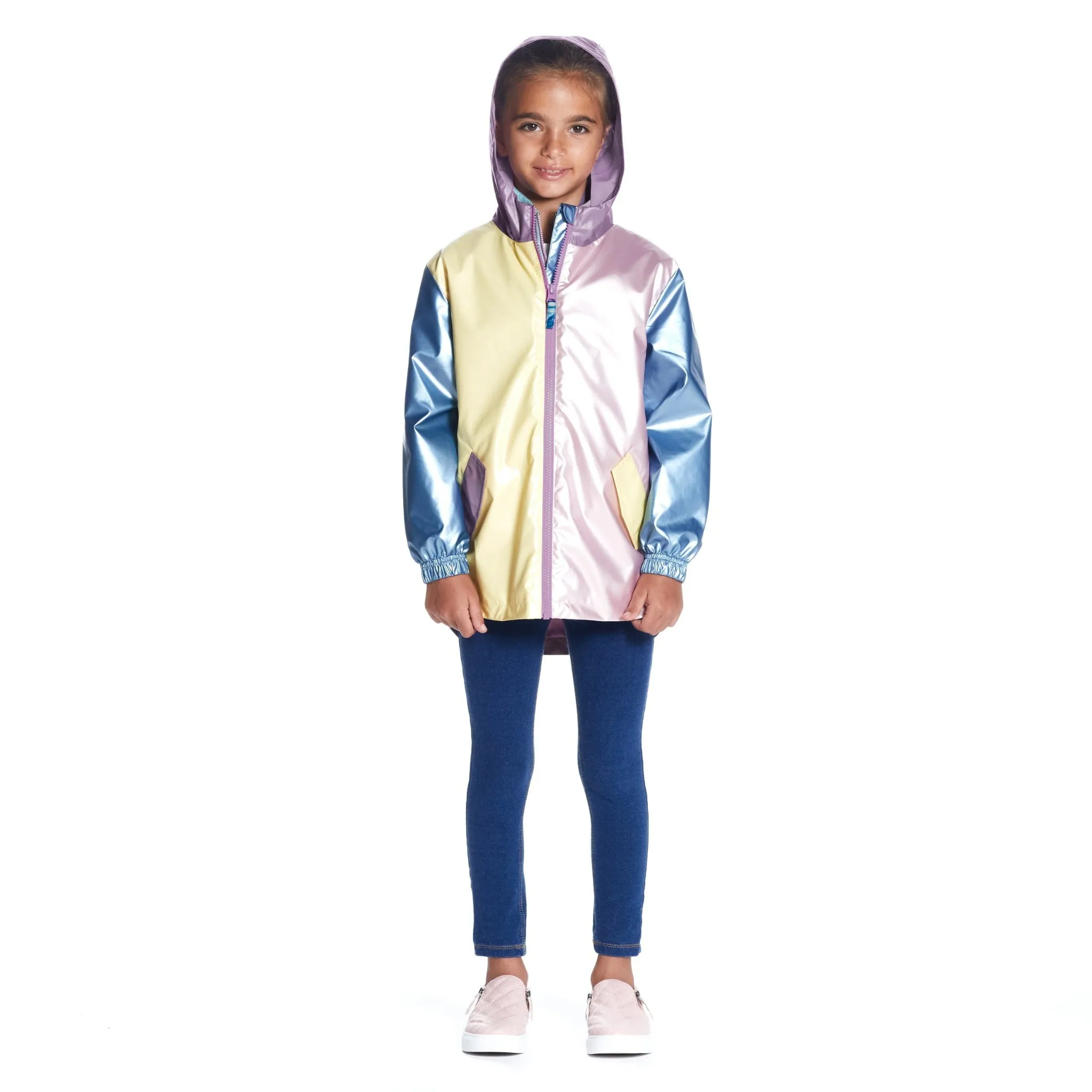 Girls Aqua Windbreaker