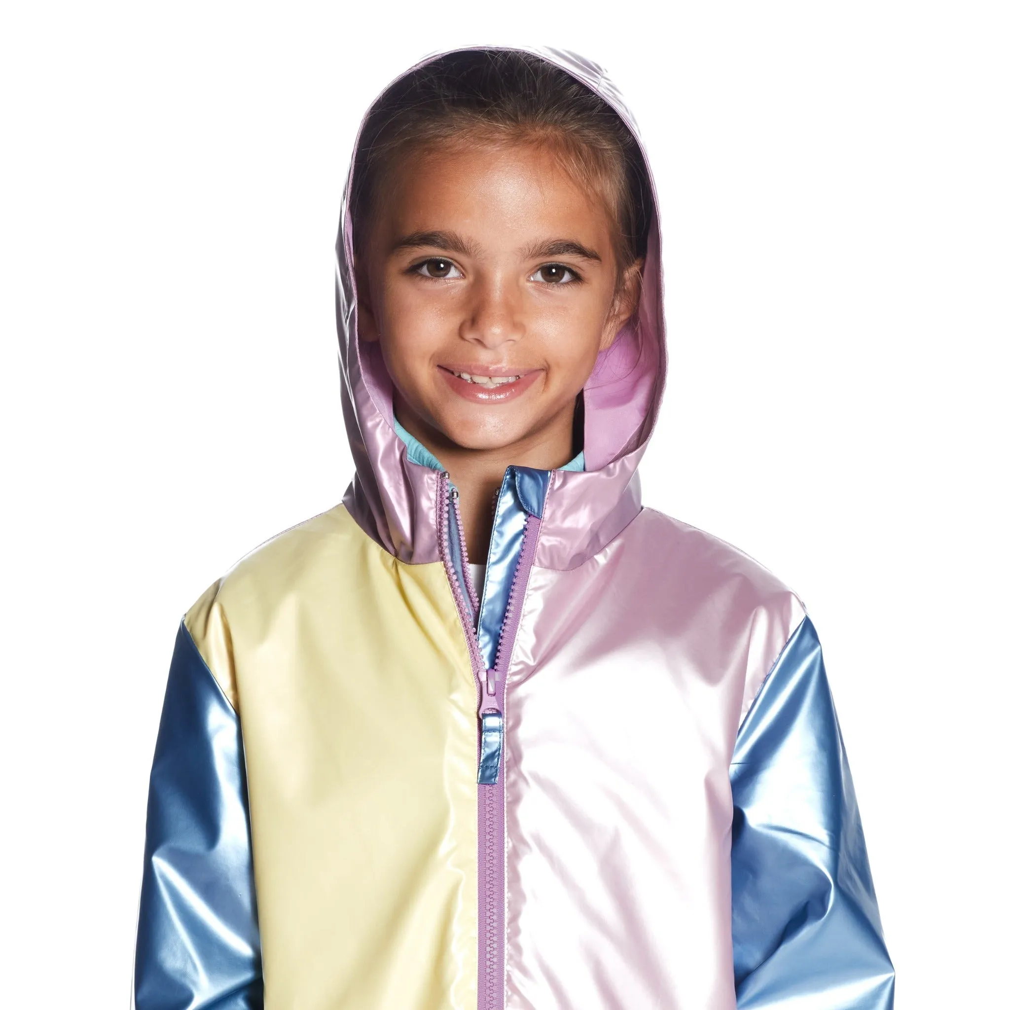 Girls Aqua Windbreaker