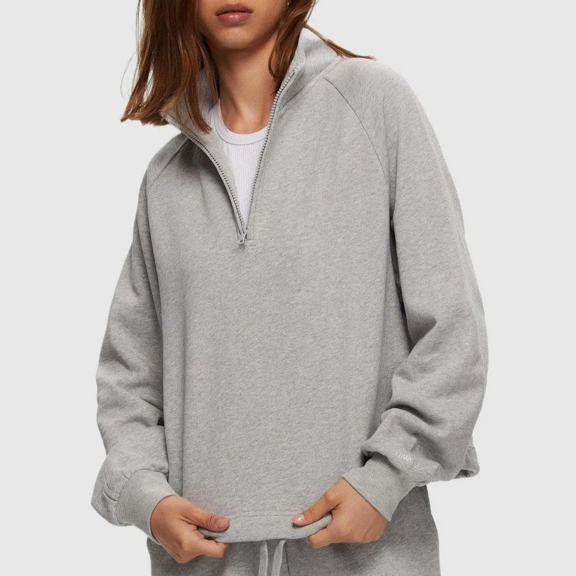 Half Zip Drawcord (Grey)