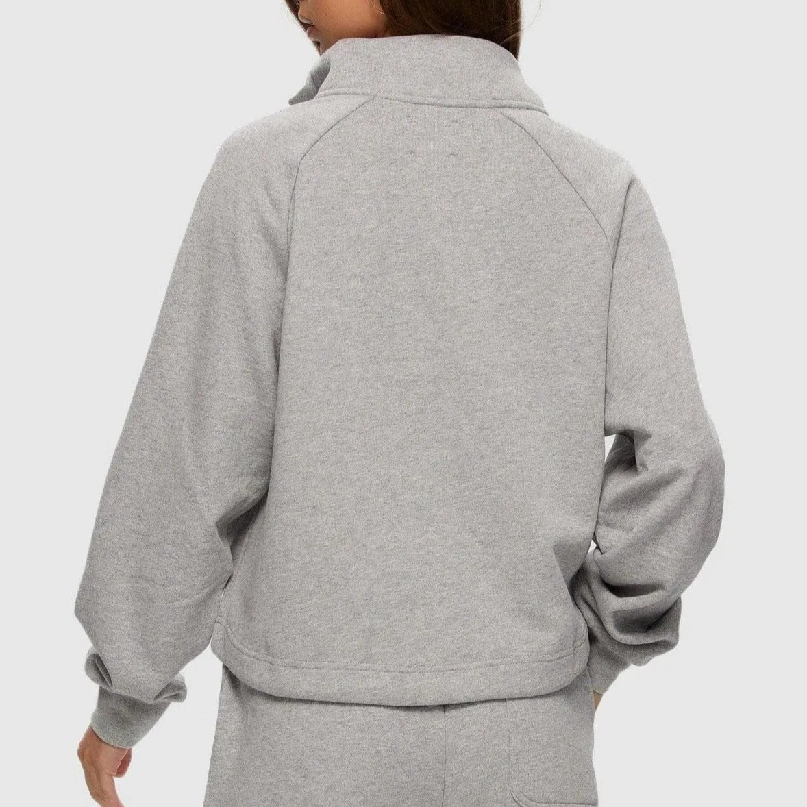 Half Zip Drawcord (Grey)