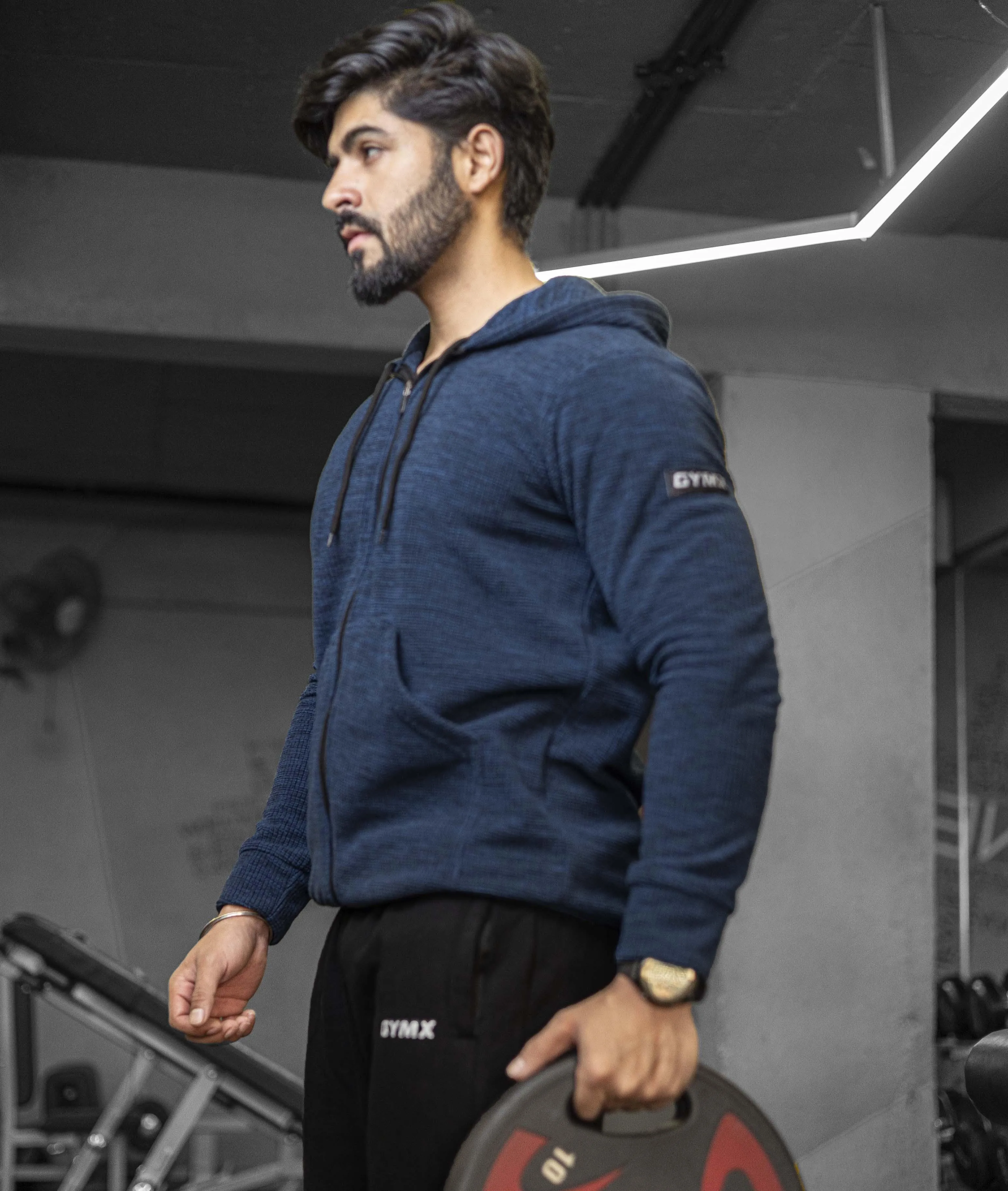 Heavy Duty GymX Hoodie: Eternal Blue