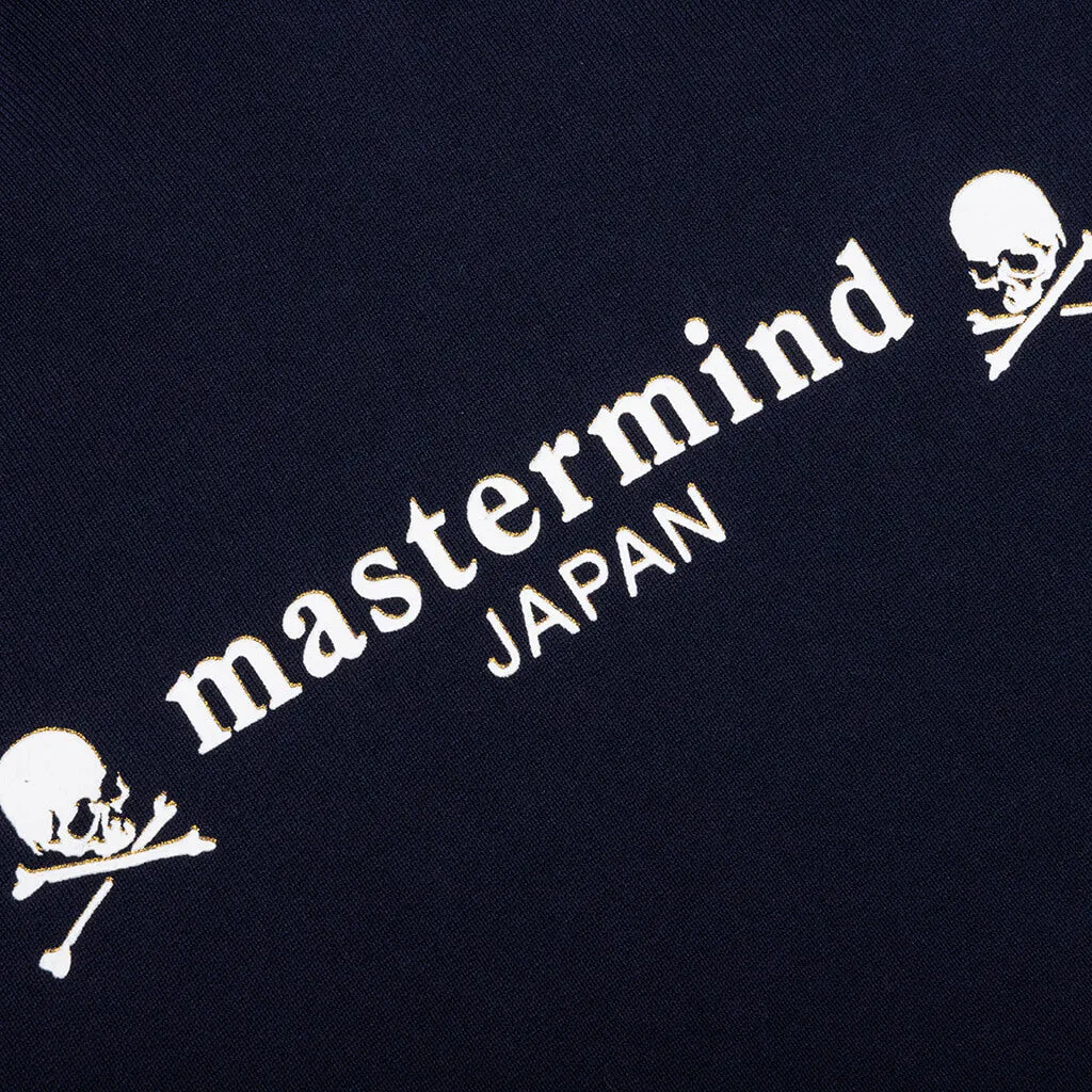 Logo and Skull Hoodie - Navy