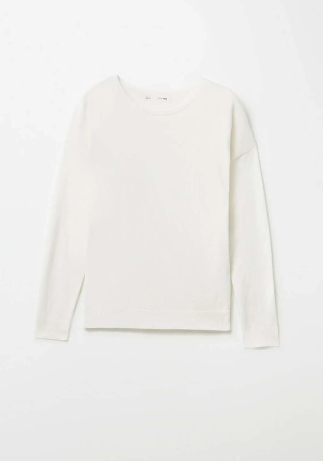 Long Sleeve Basic Jumper - White