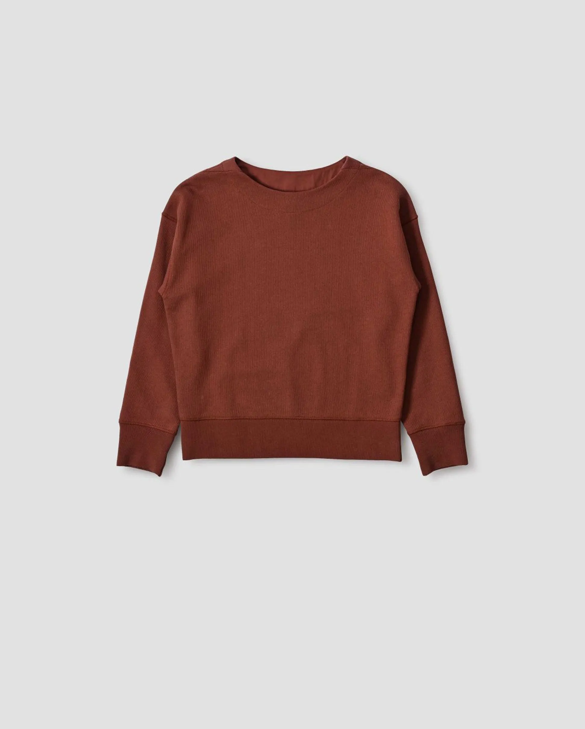 MHL OPEN COLLAR TRAINING TOP / BURNT SIENNA