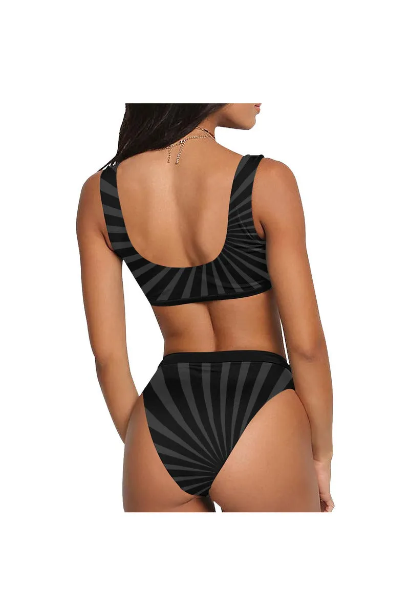 Moon Beam Sport Top & High-Waist Bikini Swimsuit