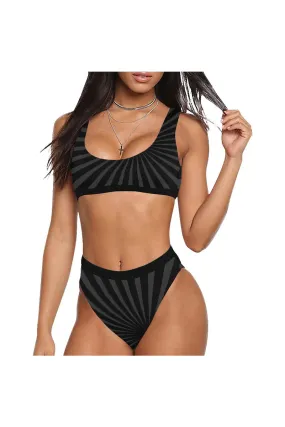 Moon Beam Sport Top & High-Waist Bikini Swimsuit