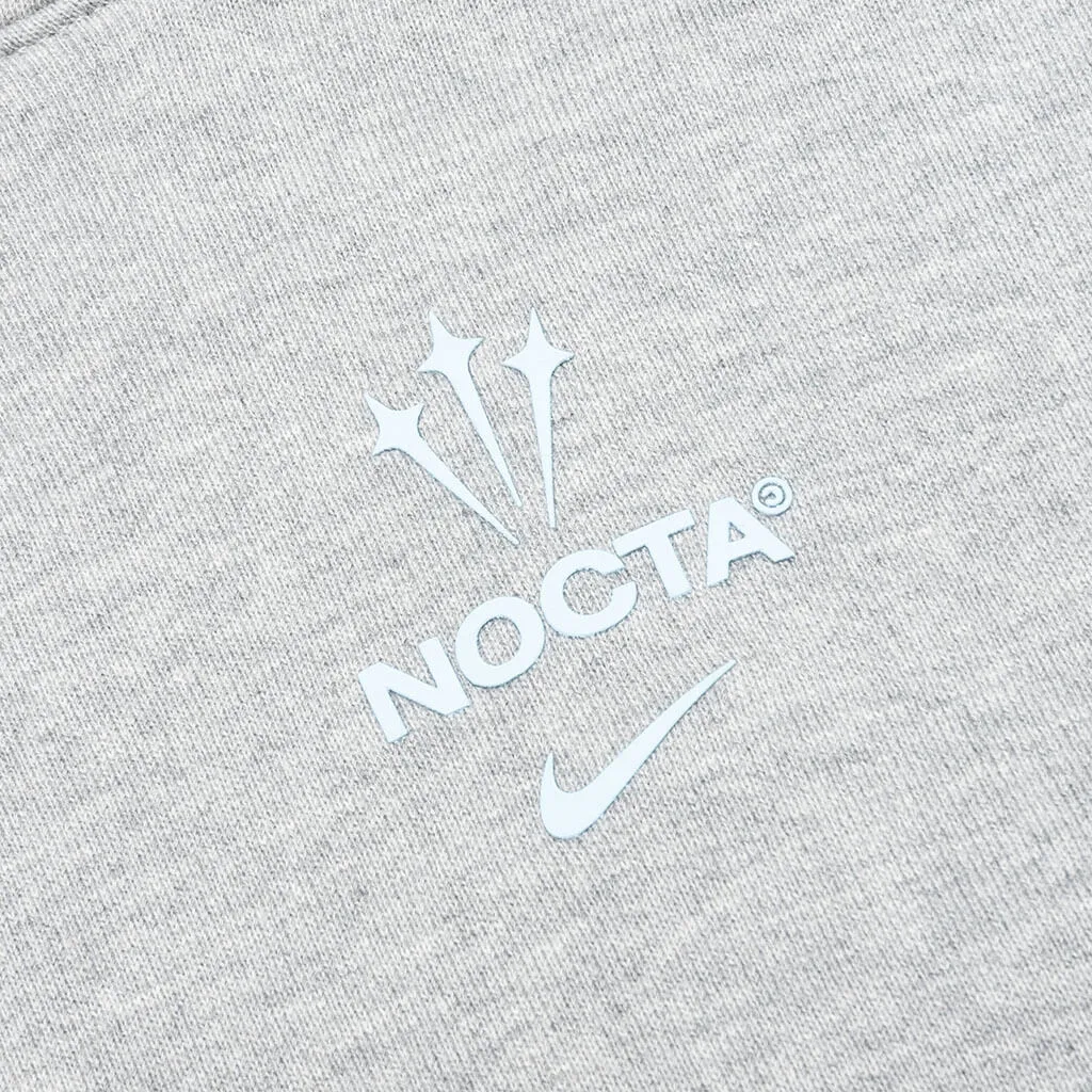 Nike x Nocta Basketball Hoodie - Dark Grey Heather/Cobalt Tint