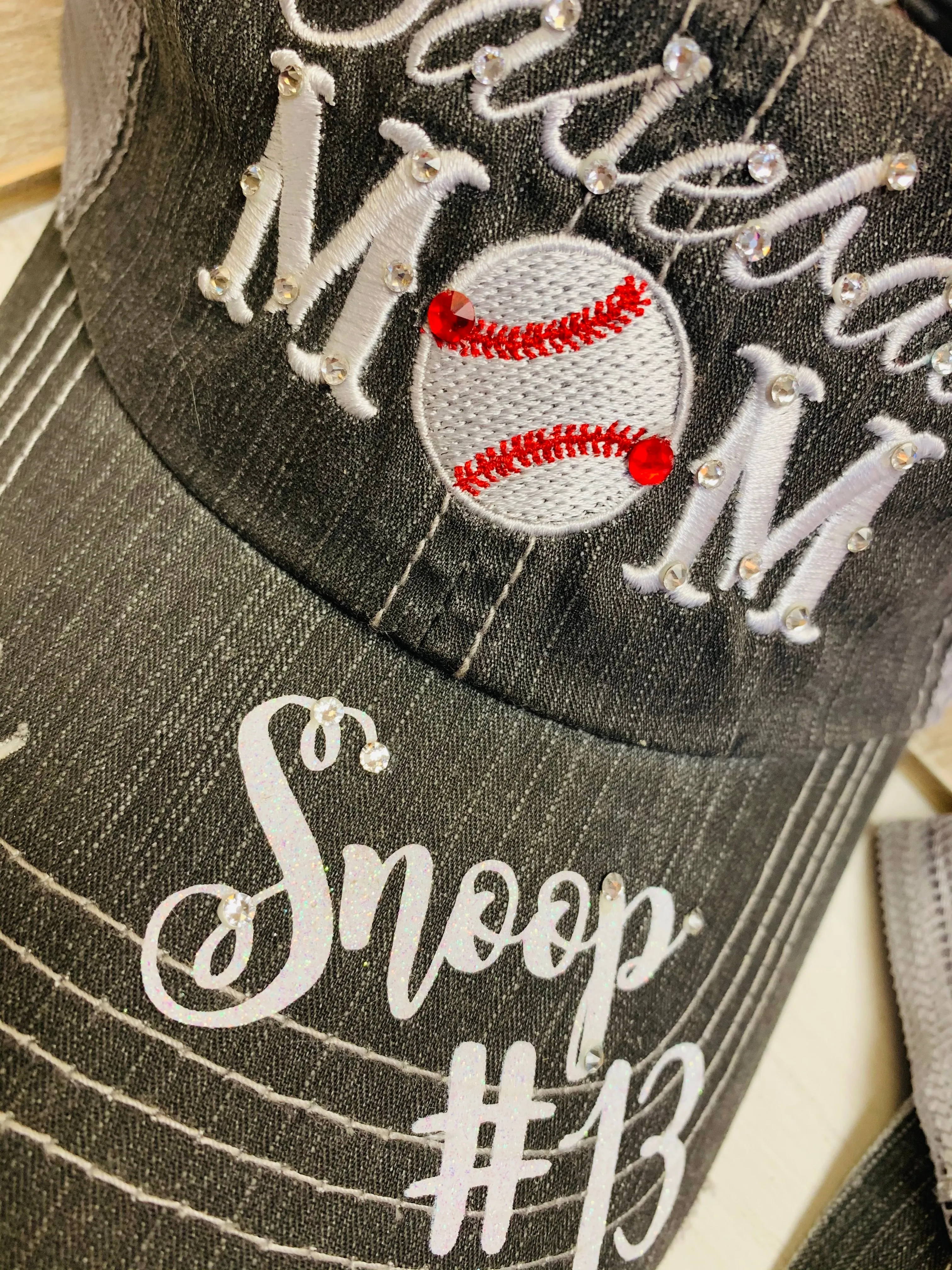 Personalized Mom hats Baseball mom Embroidered womens distressed trucker cap Sports