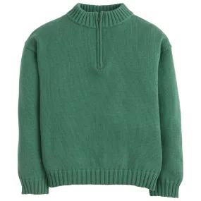 Quarter Zip Sweater - Hunter Green