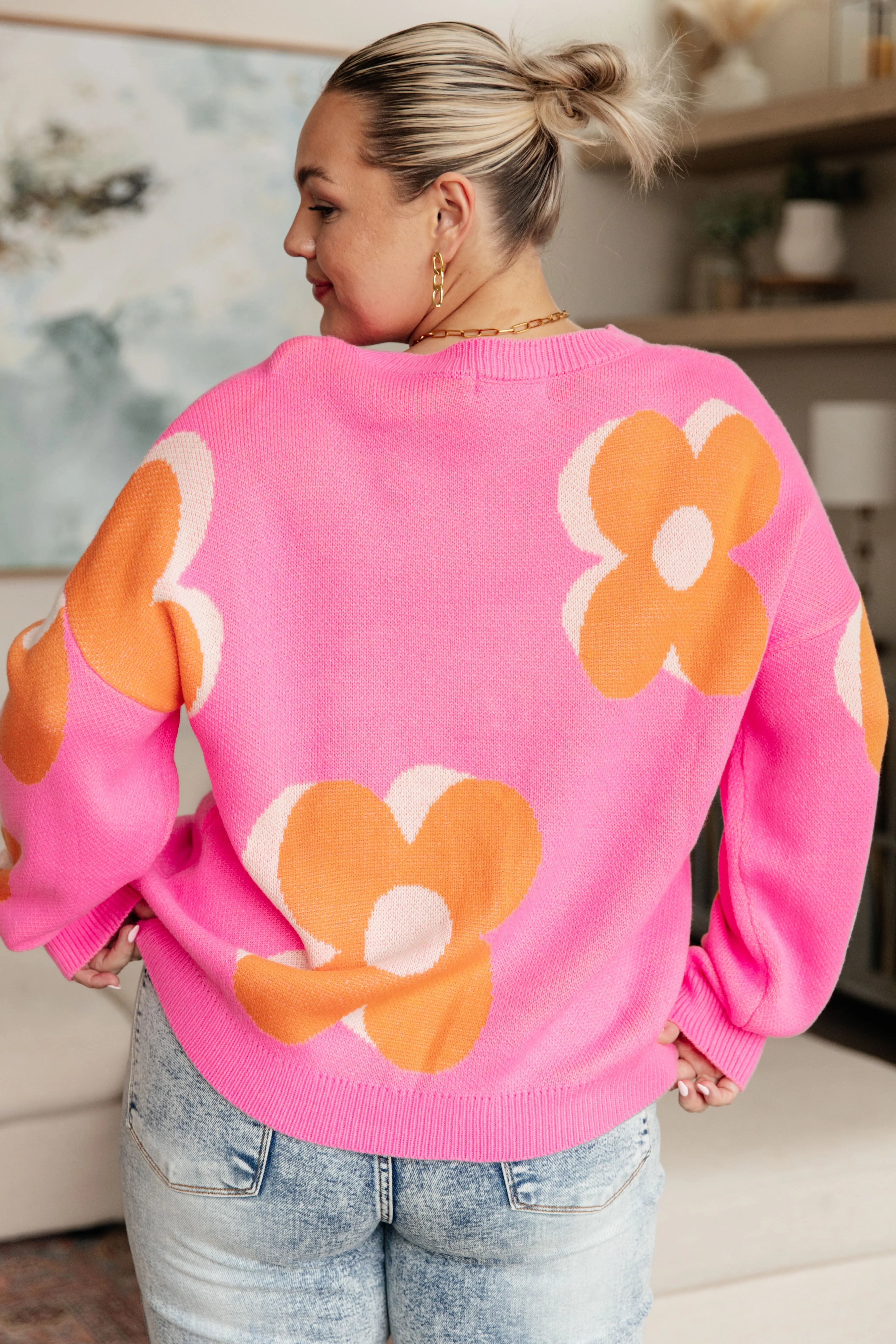 Quinn Bold Mod Floral Sweater