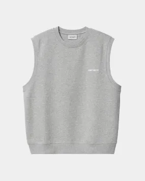 Script Vest Sweatshirt | Grey Heather