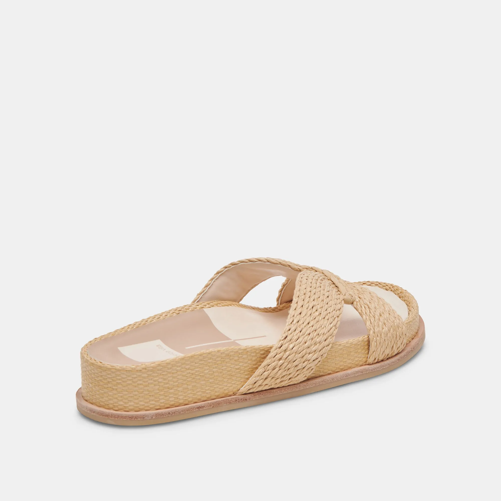 SELDA WIDE SANDALS LT NATURAL RAFFIA