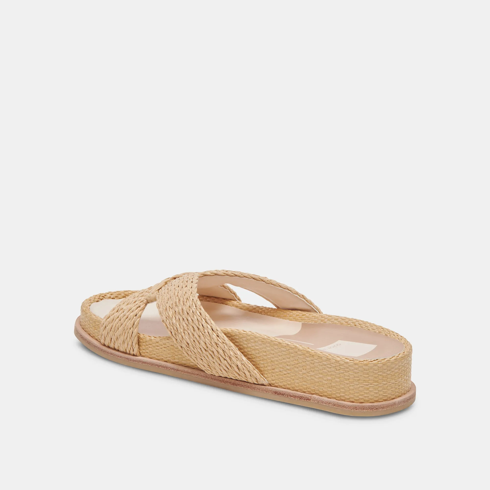 SELDA WIDE SANDALS LT NATURAL RAFFIA