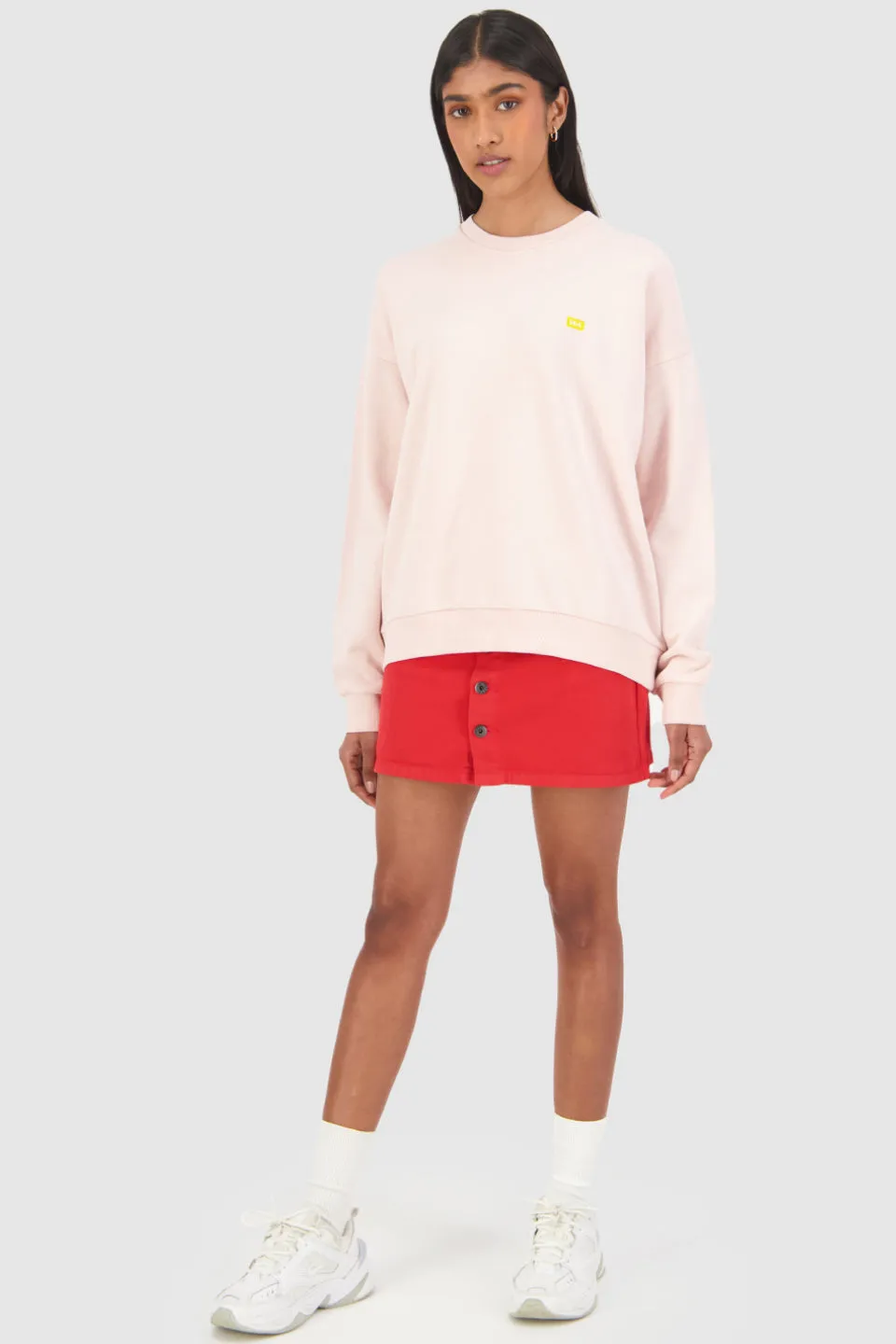 Slouch LS Gum Pink Crew