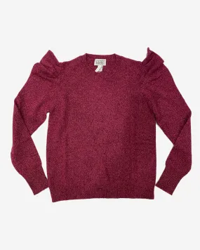 Square shoulder cashmere sweater