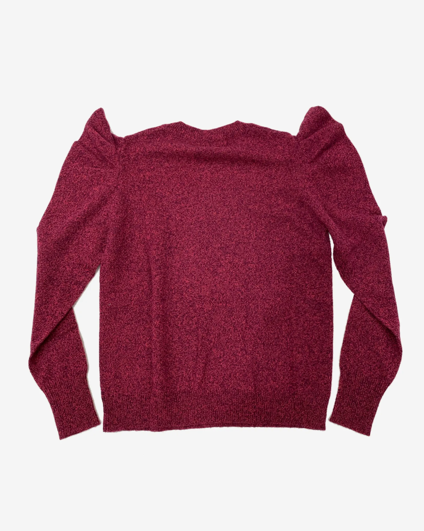 Square shoulder cashmere sweater