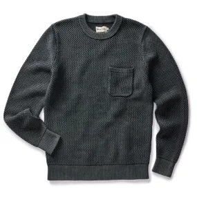 Crawford Crew Neck Sweater in Washed Asphalt Color