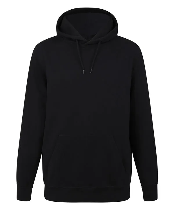 Unisex Black Organic Cotton Pullover Hoodie - Adult