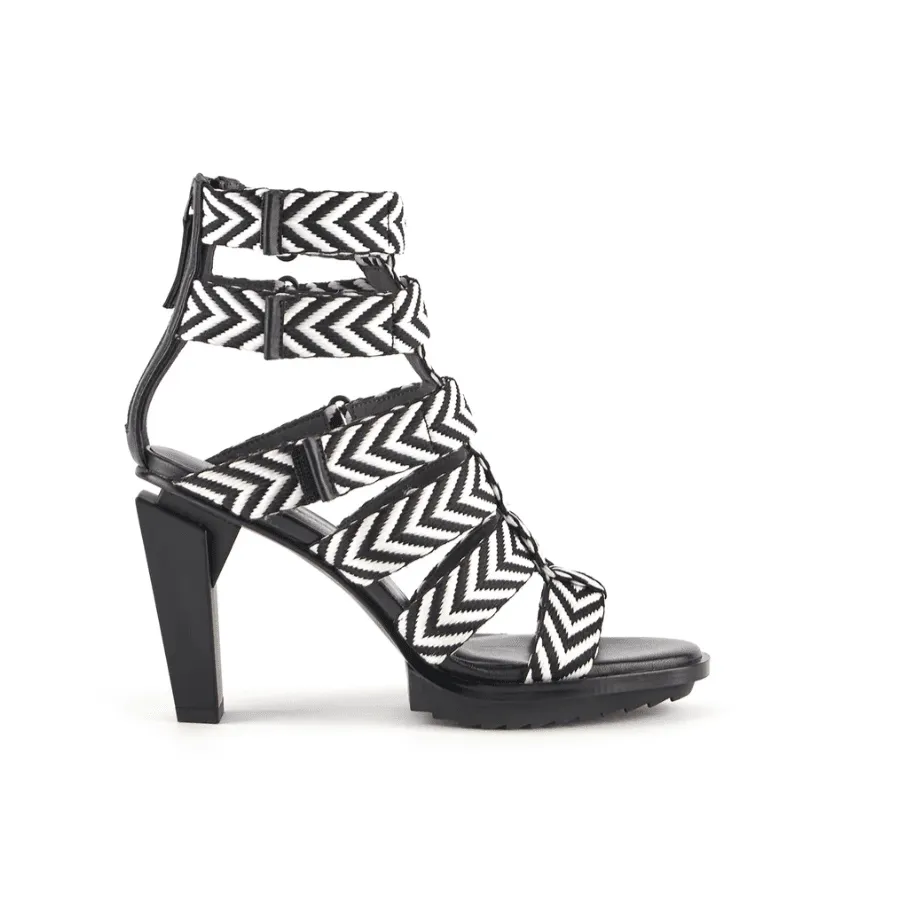 United Nude Lev Roma Gladiator Sandal in Mono Black & White